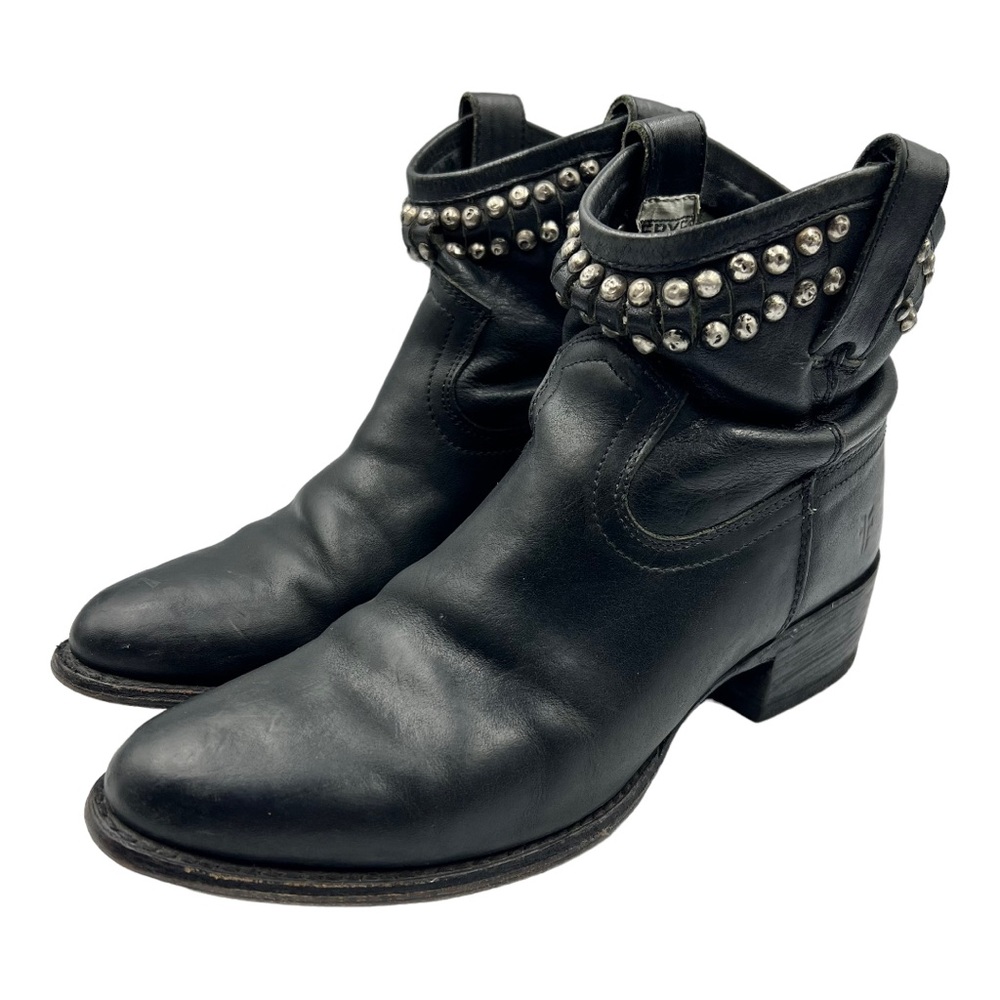 Frye Diana Cut Stud Black Short Boot Size 7